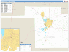 San Angelo Metro Area Digital Map Basic Style